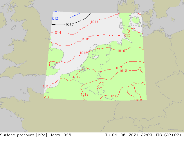 приземное давление Harm .025 вт 04.06.2024 02 UTC