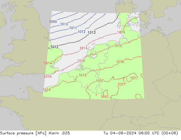 Luchtdruk (Grond) Harm .025 di 04.06.2024 06 UTC