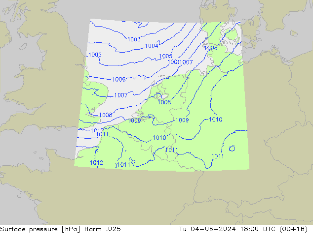 Presión superficial Harm .025 mar 04.06.2024 18 UTC