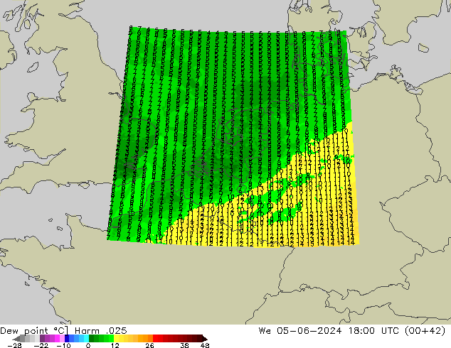 Taupunkt Harm .025 Mi 05.06.2024 18 UTC