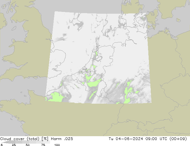 Nubes (total) Harm .025 mar 04.06.2024 09 UTC