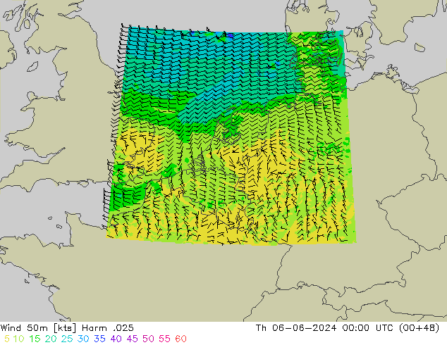 Rüzgar 50 m Harm .025 Per 06.06.2024 00 UTC