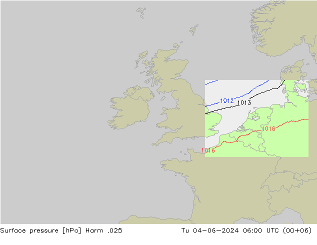 Pressione al suolo Harm .025 mar 04.06.2024 06 UTC