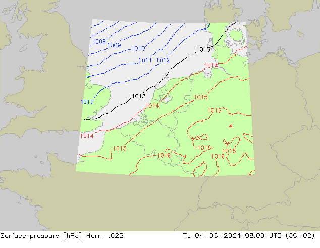 Luchtdruk (Grond) Harm .025 di 04.06.2024 08 UTC