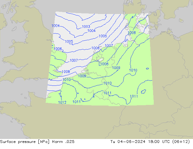 Presión superficial Harm .025 mar 04.06.2024 18 UTC