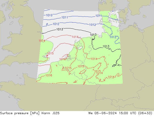 Atmosférický tlak Harm .025 St 05.06.2024 15 UTC