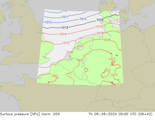 Luchtdruk (Grond) Harm .025 do 06.06.2024 00 UTC