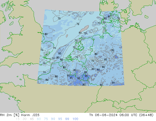 RH 2m Harm .025 Qui 06.06.2024 06 UTC