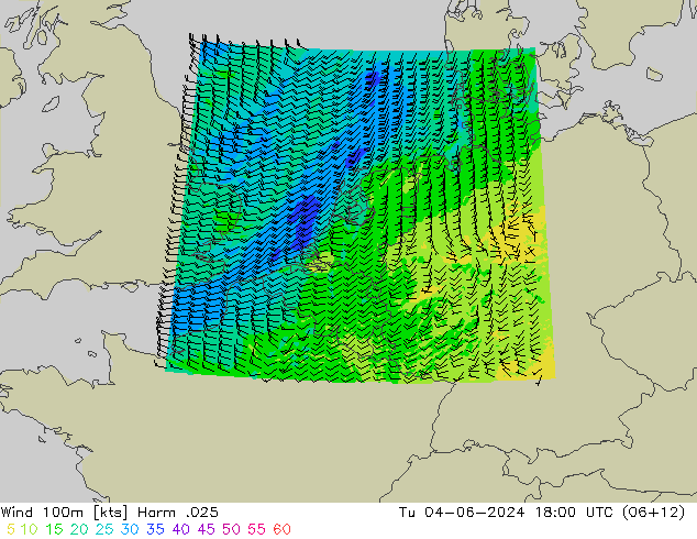 Wind 100m Harm .025 Tu 04.06.2024 18 UTC