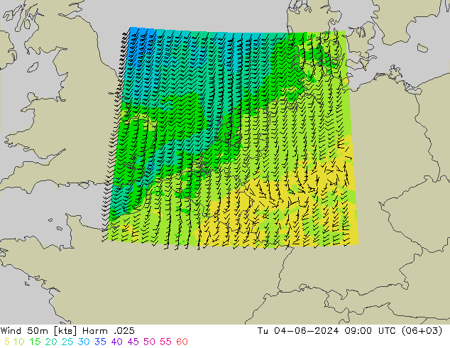 Vento 50 m Harm .025 Ter 04.06.2024 09 UTC