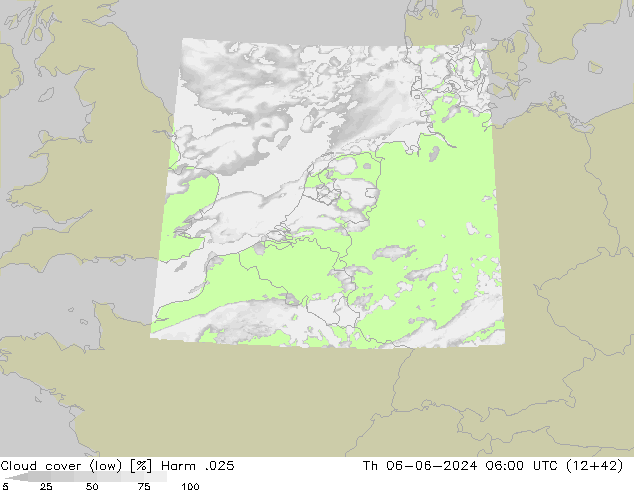 Nubes bajas Harm .025 jue 06.06.2024 06 UTC