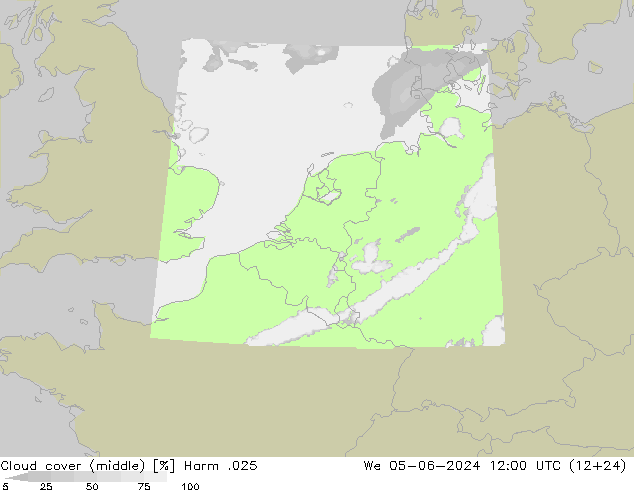 Cloud cover (middle) Harm .025 We 05.06.2024 12 UTC