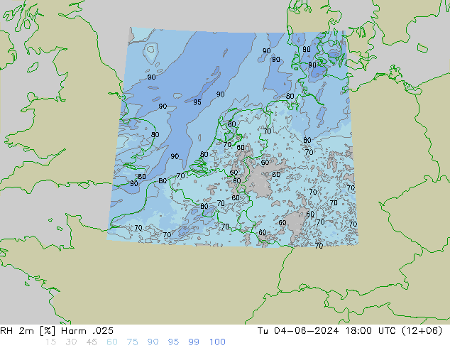 RH 2m Harm .025 Tu 04.06.2024 18 UTC