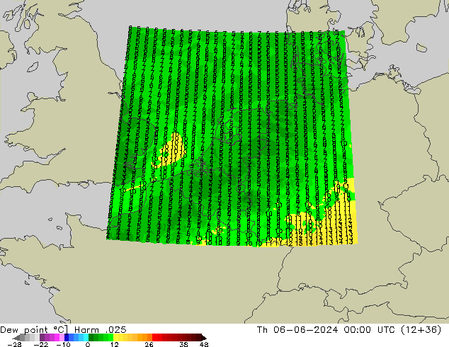 точка росы Harm .025 чт 06.06.2024 00 UTC