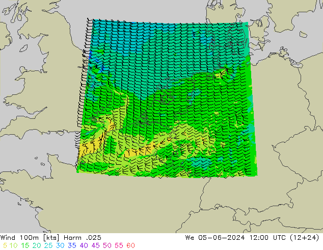 Wind 100m Harm .025 We 05.06.2024 12 UTC