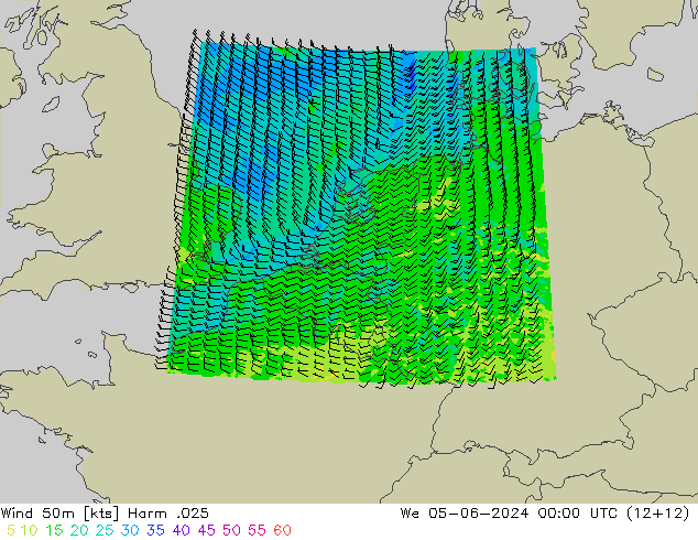 Wind 50m Harm .025 We 05.06.2024 00 UTC