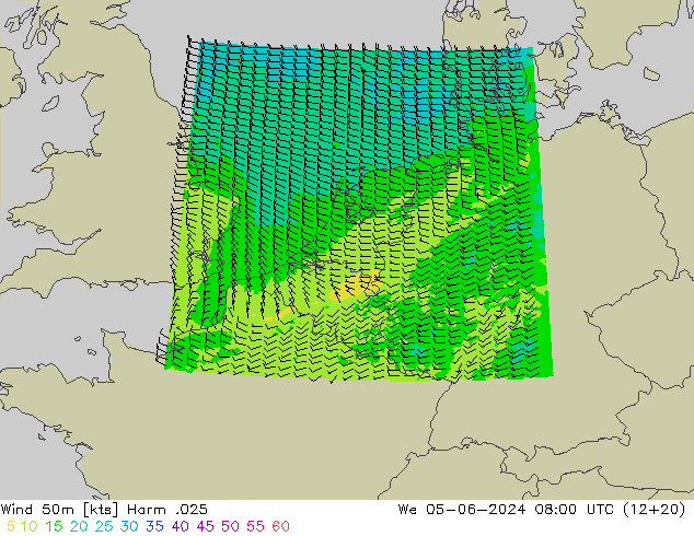 Wind 50m Harm .025 We 05.06.2024 08 UTC