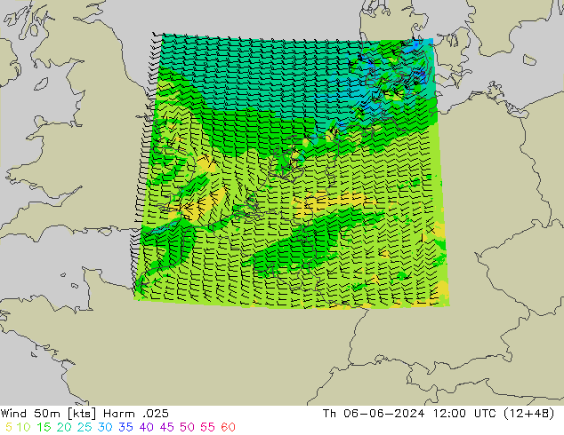 Wind 50m Harm .025 Do 06.06.2024 12 UTC