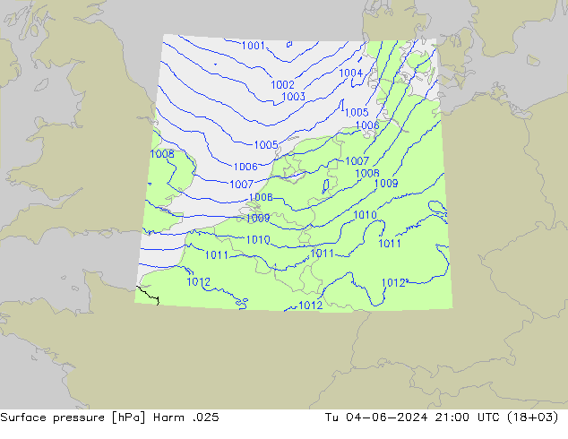 Pressione al suolo Harm .025 mar 04.06.2024 21 UTC