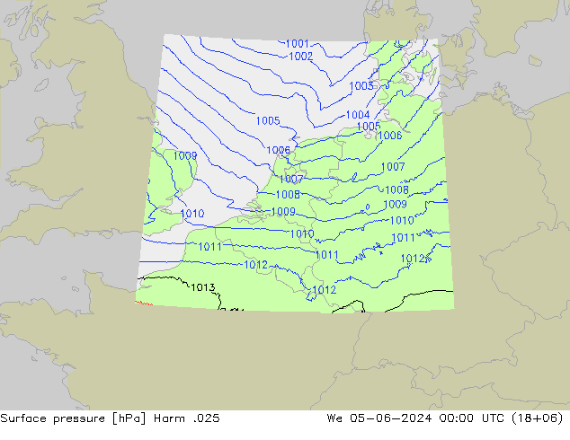 Surface pressure Harm .025 We 05.06.2024 00 UTC