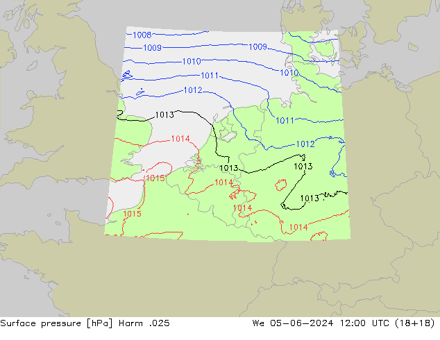 Atmosférický tlak Harm .025 St 05.06.2024 12 UTC