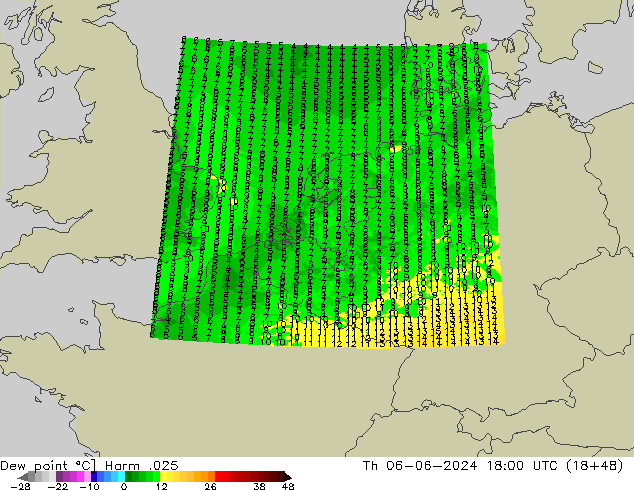 Ponto de orvalho Harm .025 Qui 06.06.2024 18 UTC