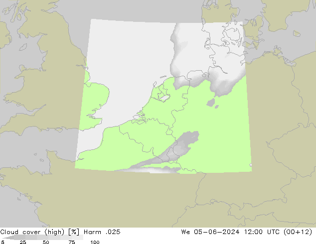 Nuages (élevé) Harm .025 mer 05.06.2024 12 UTC