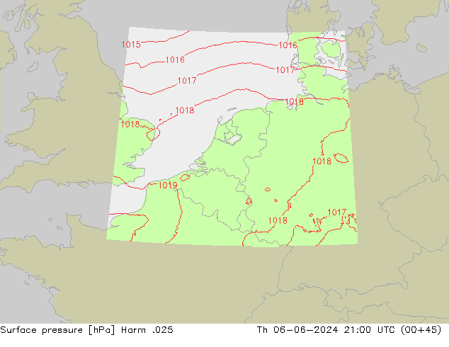 Surface pressure Harm .025 Th 06.06.2024 21 UTC