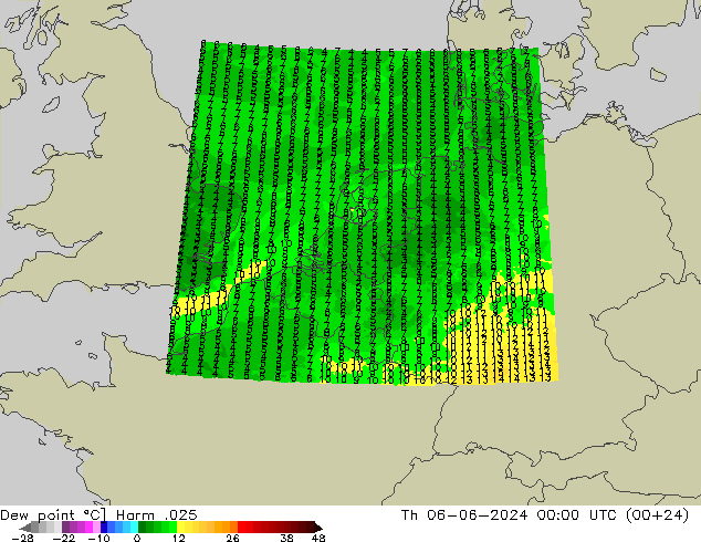 Rosný bod Harm .025 Čt 06.06.2024 00 UTC