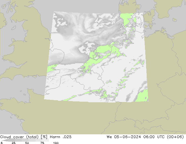 nuvens (total) Harm .025 Qua 05.06.2024 06 UTC