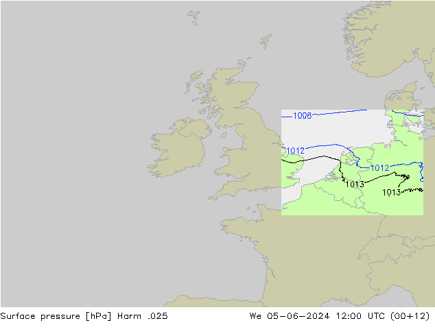 Atmosférický tlak Harm .025 St 05.06.2024 12 UTC