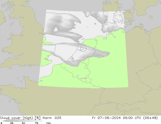 zachmurzenie (wysokie) Harm .025 pt. 07.06.2024 06 UTC