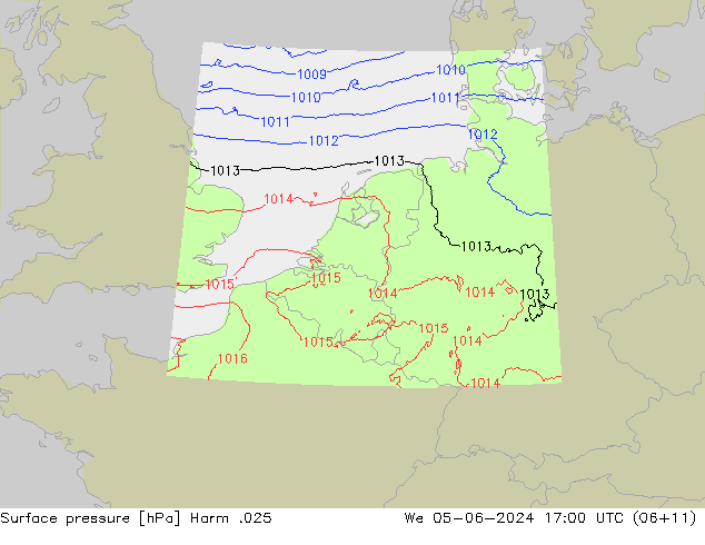 Atmosférický tlak Harm .025 St 05.06.2024 17 UTC