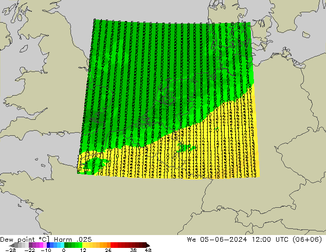 Taupunkt Harm .025 Mi 05.06.2024 12 UTC