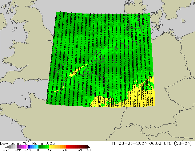 Dew point Harm .025 Th 06.06.2024 06 UTC