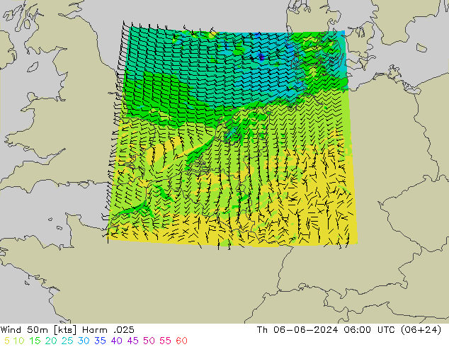 Wind 50m Harm .025 Th 06.06.2024 06 UTC