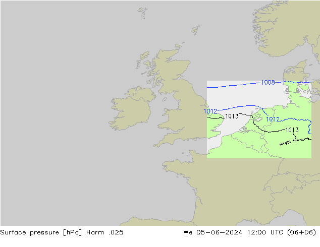 приземное давление Harm .025 ср 05.06.2024 12 UTC