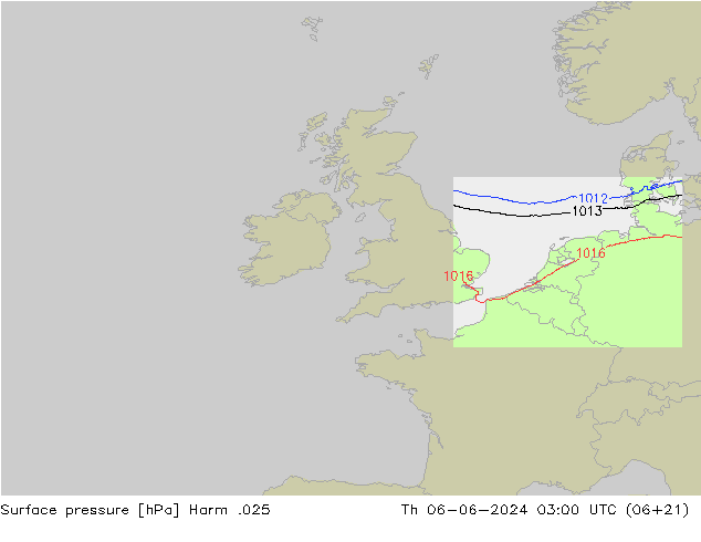 приземное давление Harm .025 чт 06.06.2024 03 UTC