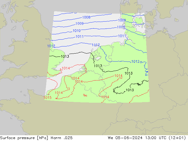 Atmosférický tlak Harm .025 St 05.06.2024 13 UTC