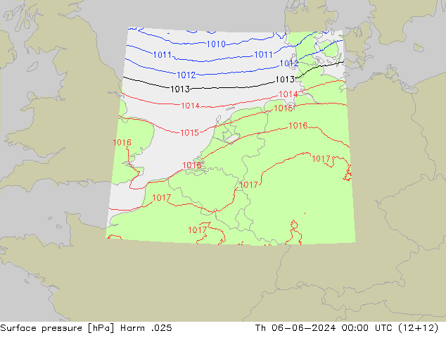 Luchtdruk (Grond) Harm .025 do 06.06.2024 00 UTC