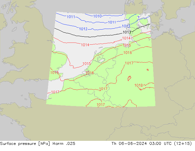 Surface pressure Harm .025 Th 06.06.2024 03 UTC