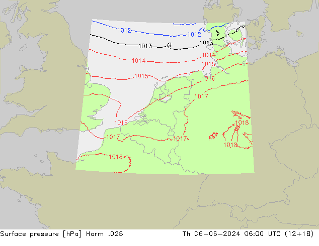 Pressione al suolo Harm .025 gio 06.06.2024 06 UTC