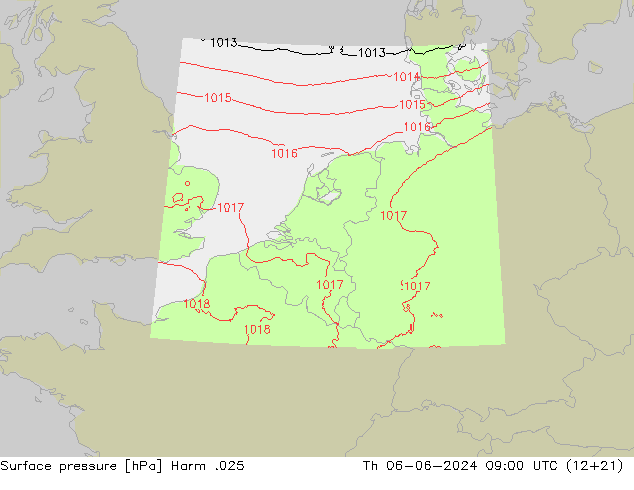 Surface pressure Harm .025 Th 06.06.2024 09 UTC