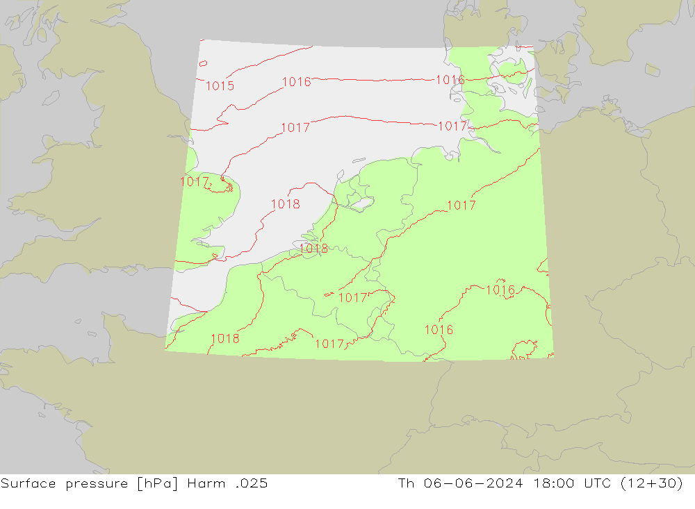 Surface pressure Harm .025 Th 06.06.2024 18 UTC