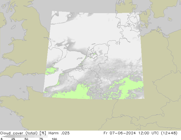 zachmurzenie (suma) Harm .025 pt. 07.06.2024 12 UTC