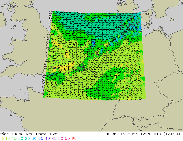 Vento 100m Harm .025 gio 06.06.2024 12 UTC