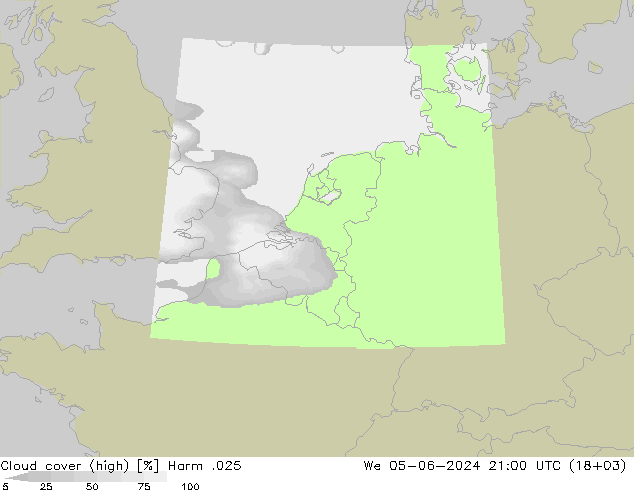 Wolken (hohe) Harm .025 Mi 05.06.2024 21 UTC