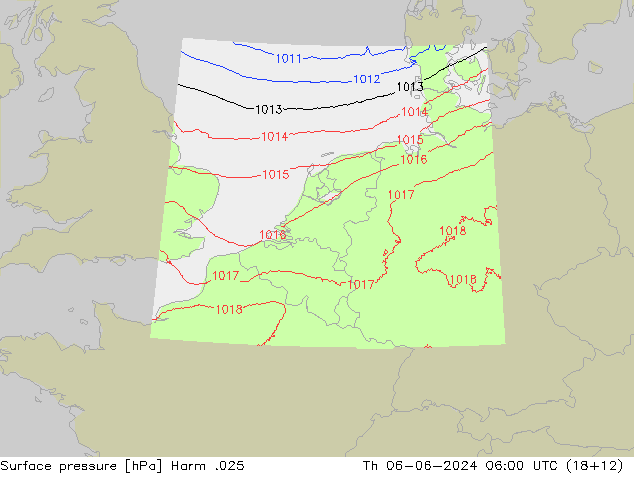 Luchtdruk (Grond) Harm .025 do 06.06.2024 06 UTC