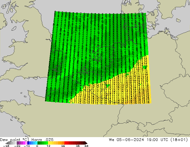 Taupunkt Harm .025 Mi 05.06.2024 19 UTC