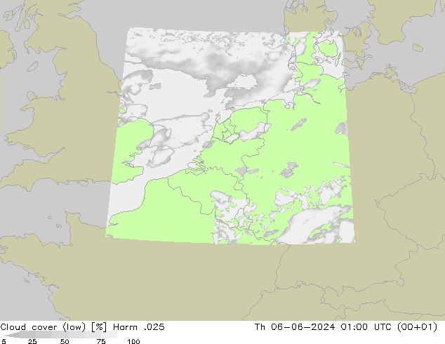 nízká oblaka Harm .025 Čt 06.06.2024 01 UTC